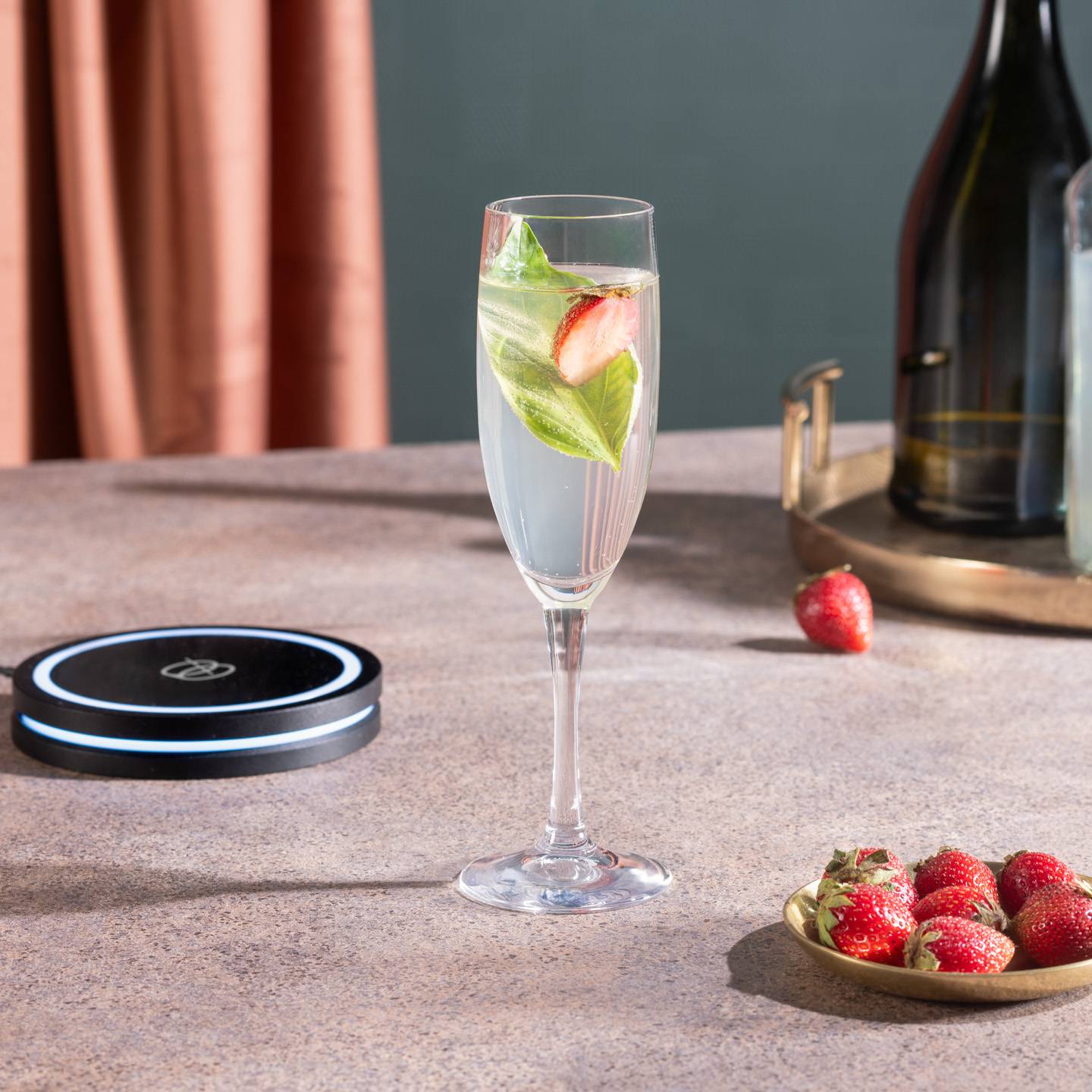 Strawberry Basil Sparkler