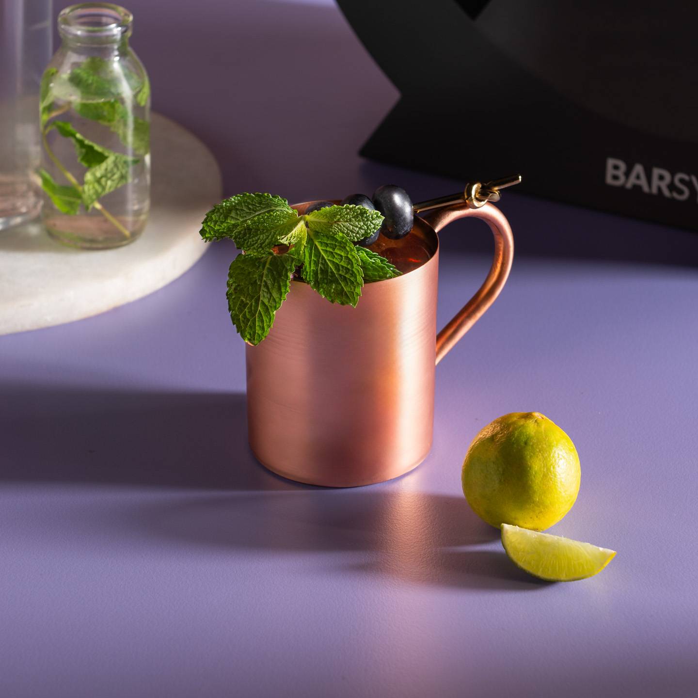 Minted Blueberry Mule