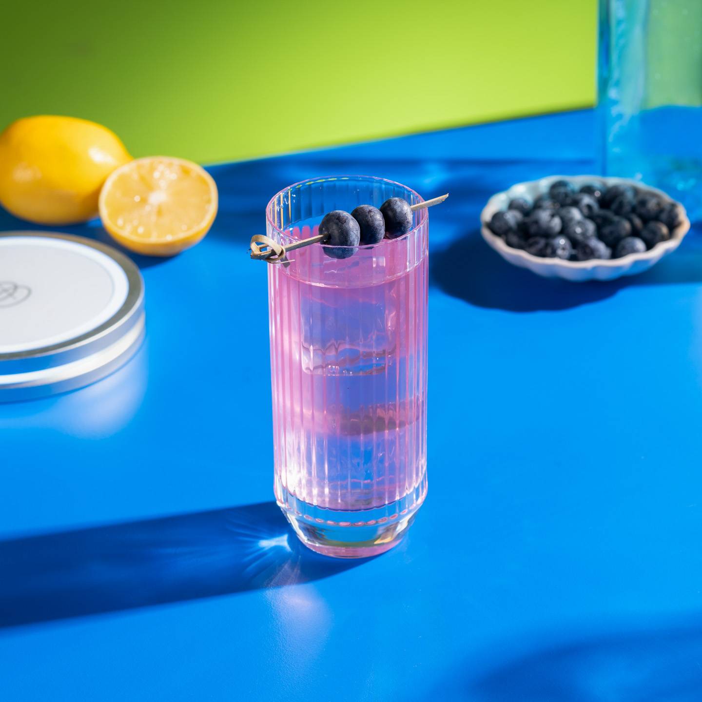Blueberry Gin Fizz Sour