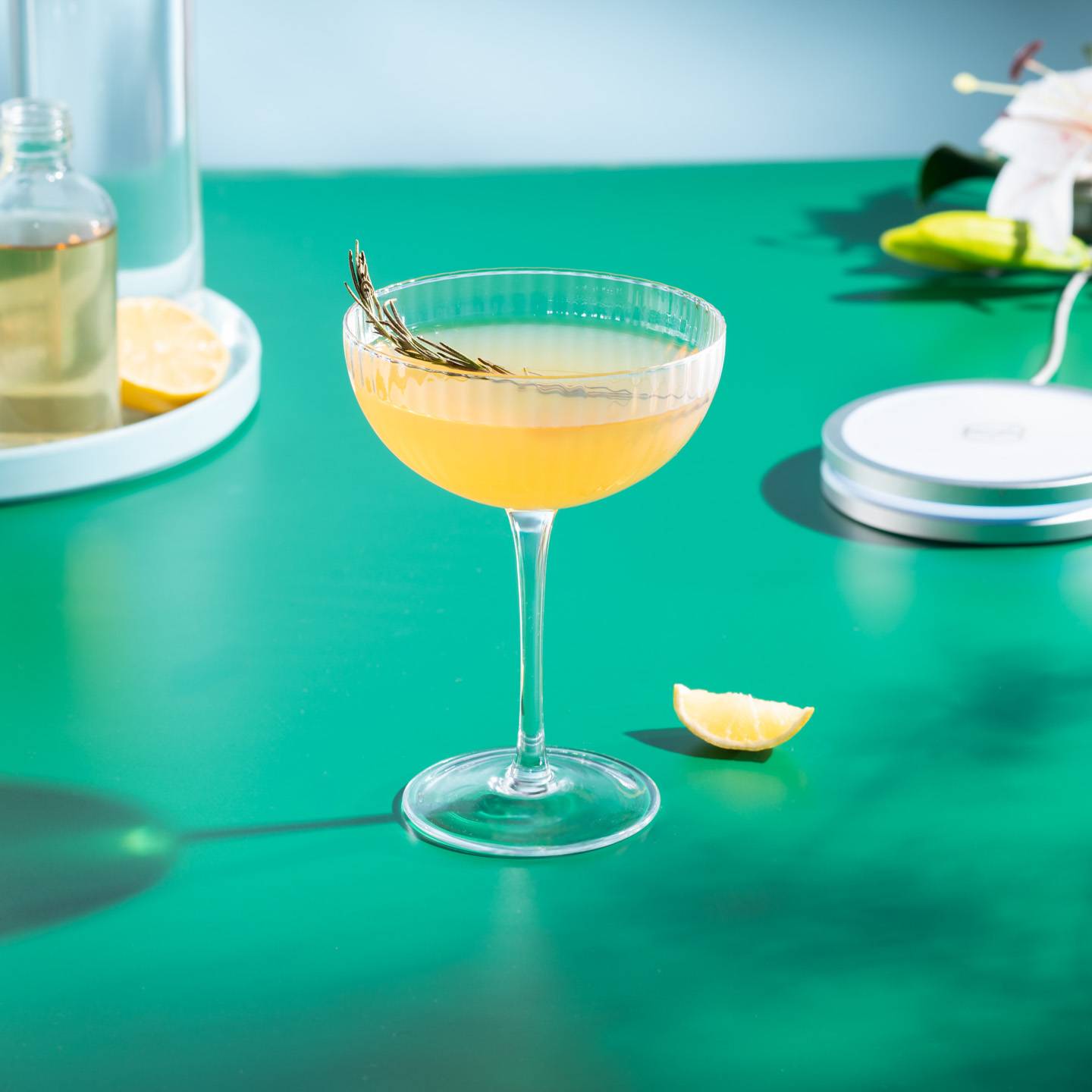 Apricot Rosemary Vodka Sour