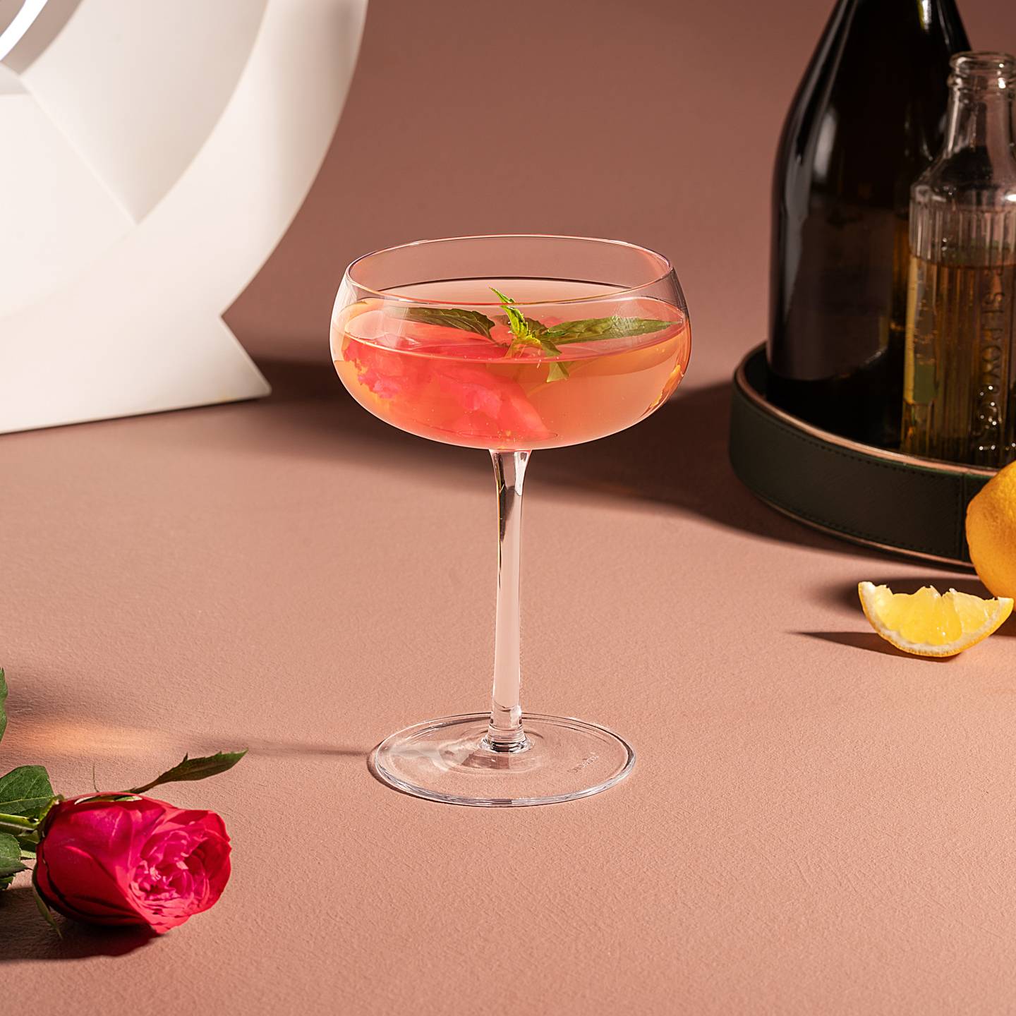 Strawberry Basil French 75