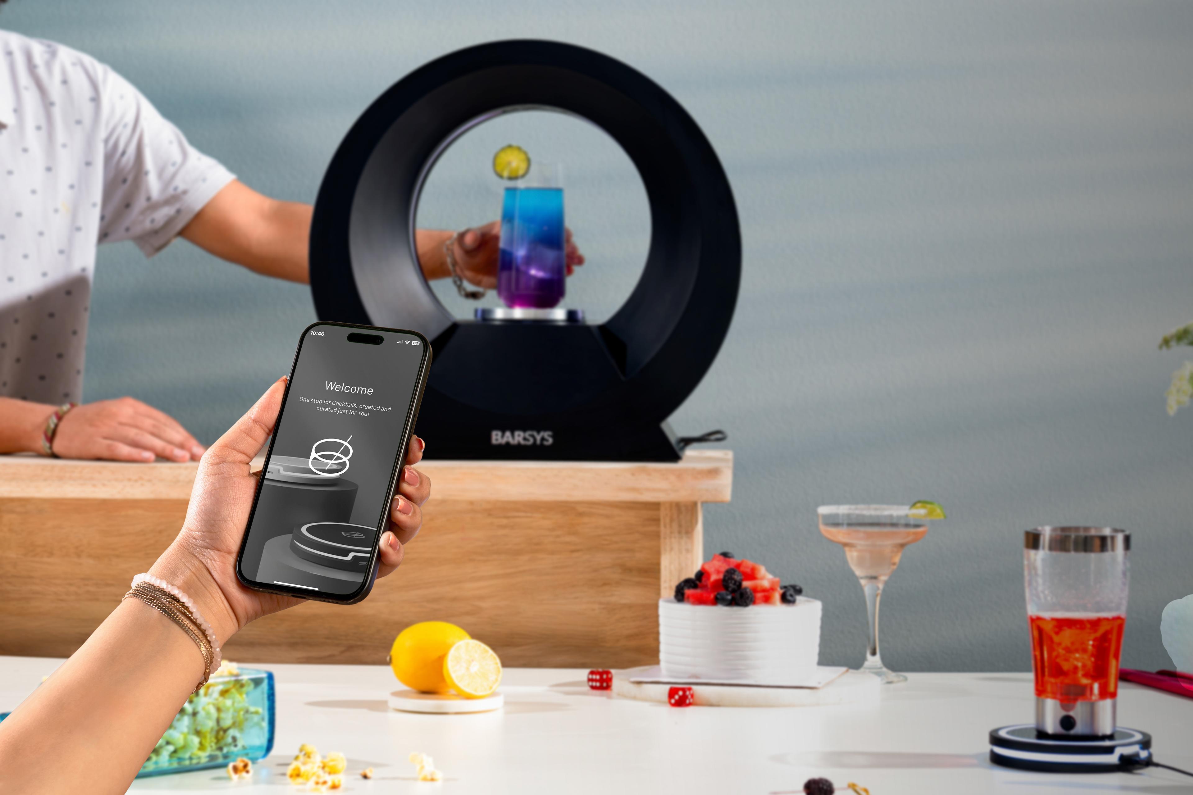 Barsys 360 C0cktail maker and Barsys Cocktail App